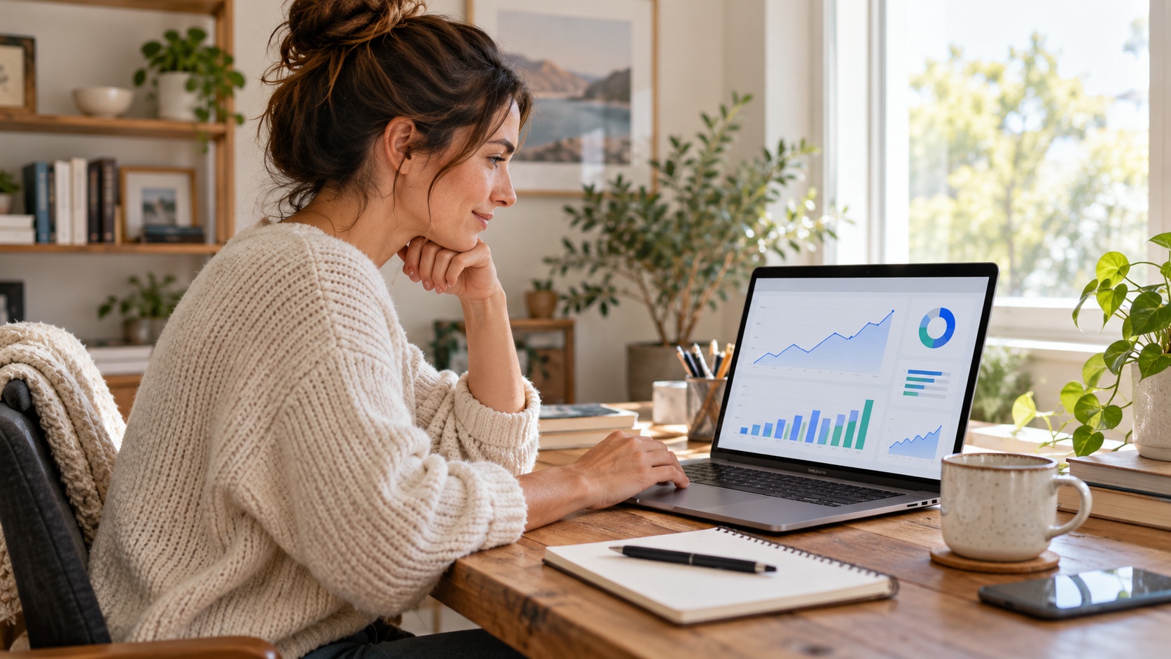 agency owner reviewing analytics