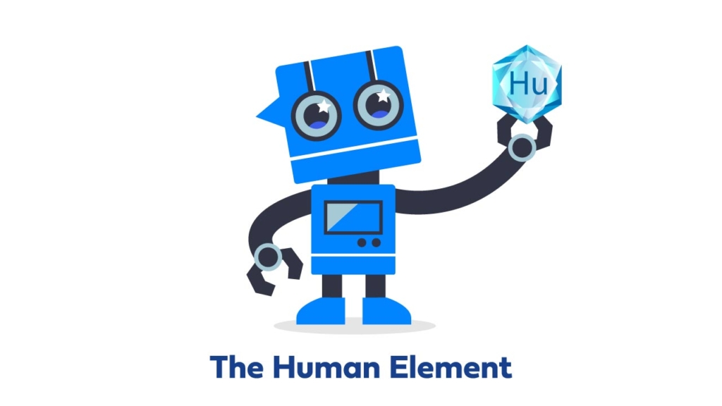 illustration of a robot with a human element